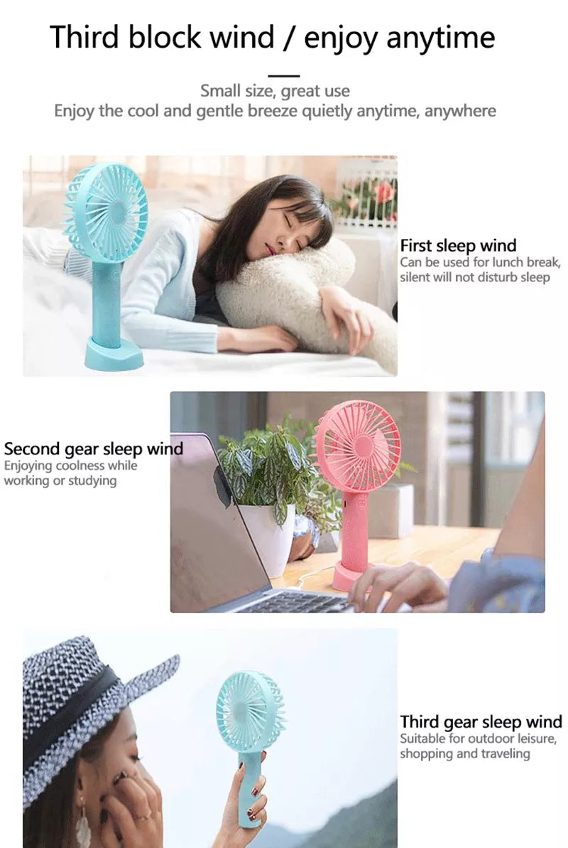 Portable mini Fan Rechargeable USB Fan