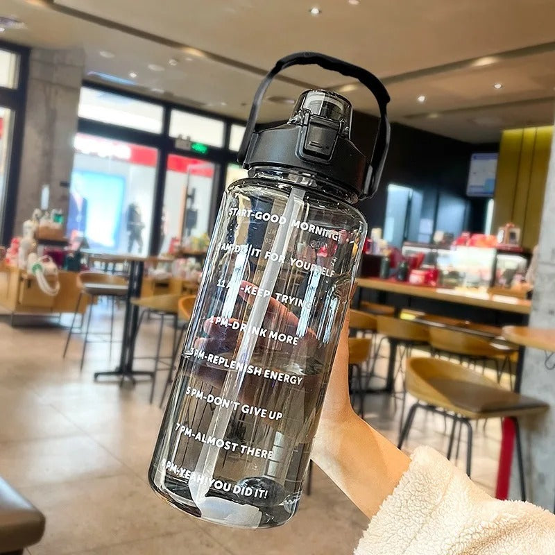 2 Liter Water Bottle with Straw Female Jug Girls Portable Travel bottles Fitness