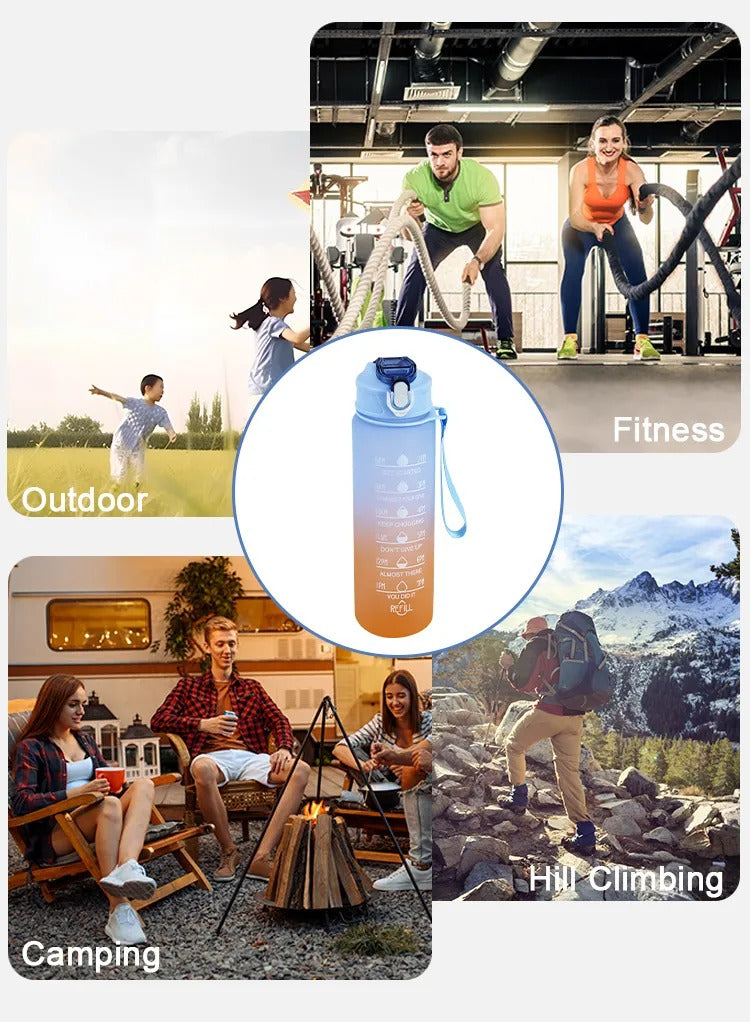 900ML Sports Water Bottle Leakproof Bottle Drinking Outdoor Travel Water Bottle