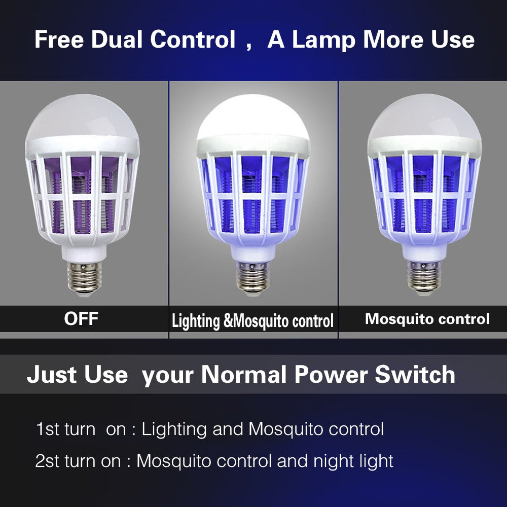 2 in 1 15W LED UV Lump/Bulb Mosquito Killer Nightlight