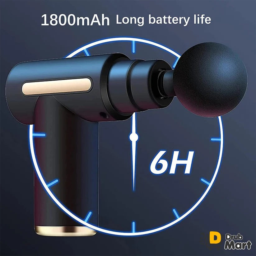 Smart Fascia Rechargeable Massager Gun JY 760 (4 Heads & 6 Speed)