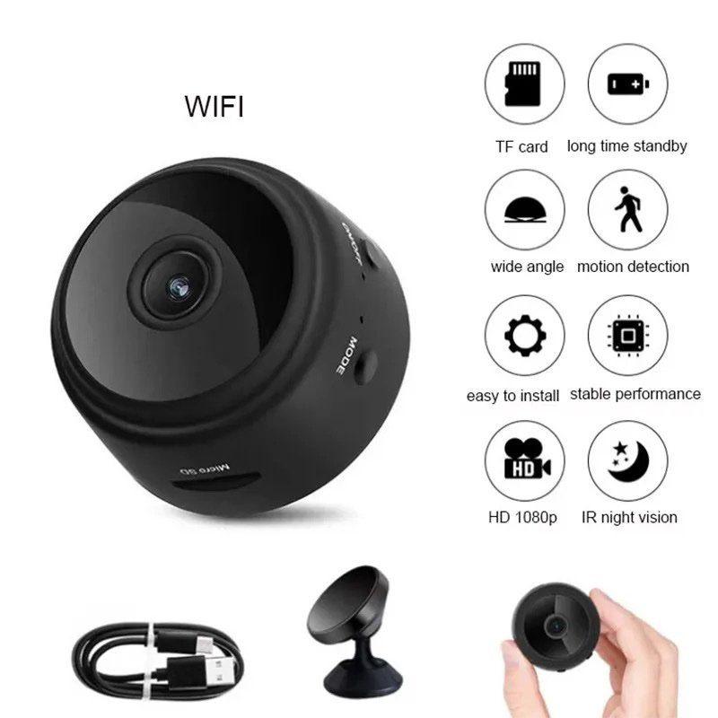 A9 Mini WiFi Camera - 1080P HD with Magnetic Mount and Mobile App