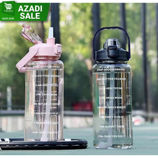 2 Liter Water Bottle with Straw Female Jug Girls Portable Travel bottles Fitness