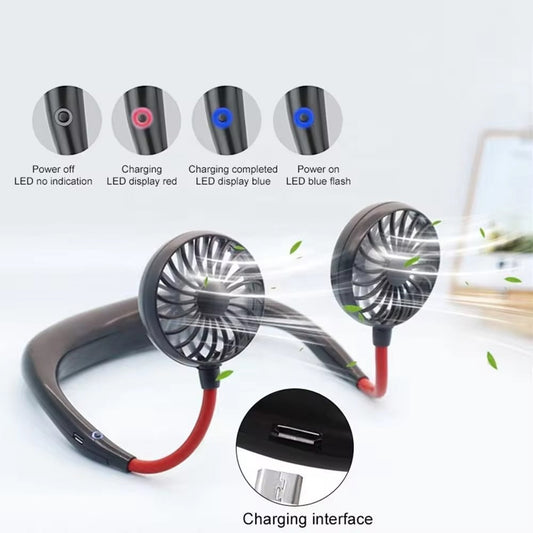 Portable Hanging Neck Fan USB recharging