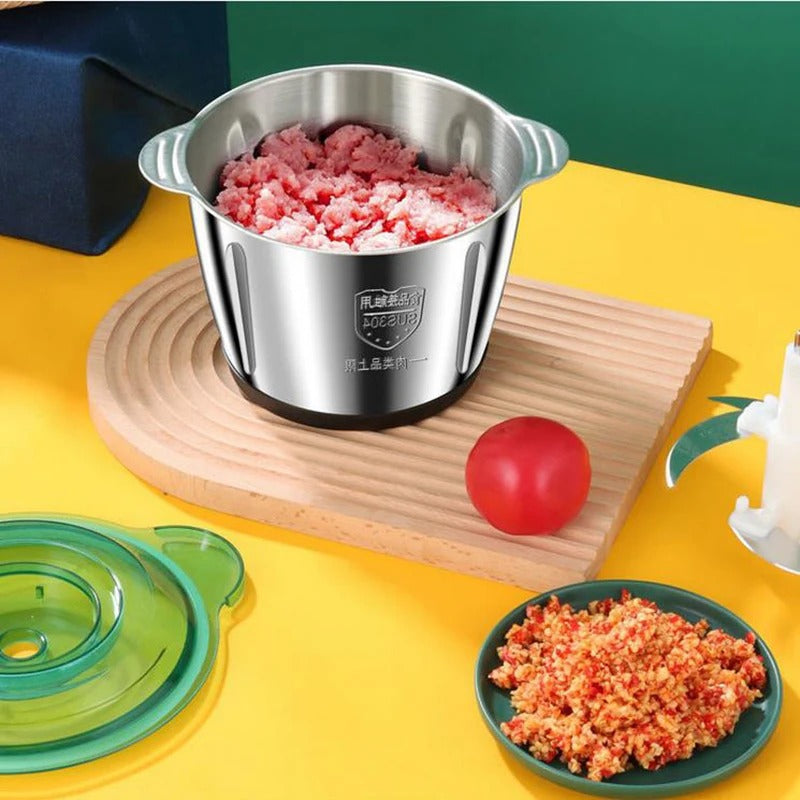 Electric Automatic Food Processor & Meat Chopper 2 & 3 Litre Stainless Steel Bowl – 2 Speed & 4 Blades