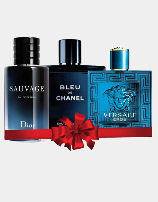 Christian Dior Sauvage Eau De Parfum + Bleu De Chanel + Versace Eros
